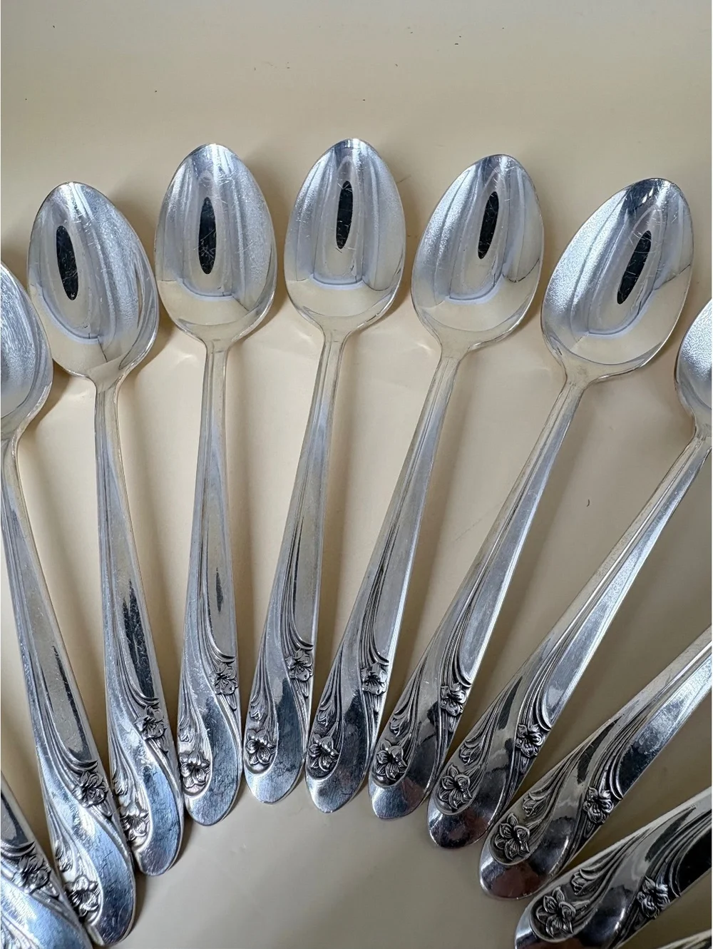 12 Holmes Edwards Silverplate Teaspoons 1 Dozen Vintage 1937 Spoon Lot